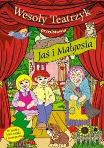 Okładka książki Wesoły teatrzyk przedstawia Jaś i Małgosia