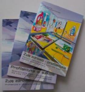 Okładka książki Żyję zdrowo profilaktyka Zeszyt ćwiczeń dla klas I-III szkoły podstawowej Profilaktyka w szkole Scenariusze zajęć  Żyję zdrowo Profilaktyka w nauczaniu zintegrowanym
