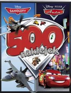 Okładka książki 500 naklejek. Disney Auta/Samoloty