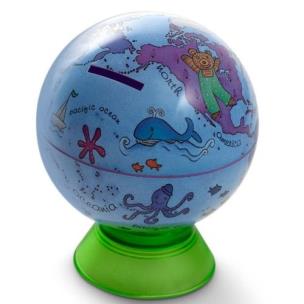 Opakowanie Baby Bank globus skarbonka 11 cm