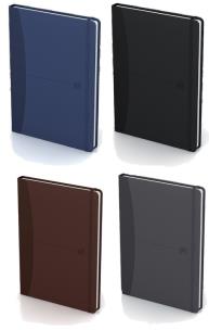 Opakowanie Brulion A6 Oxford w linie 72 kartki Signature ciemne mix