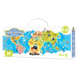 Okładka książki Czuczu. Puzzle Mapa świata - zwierzęta