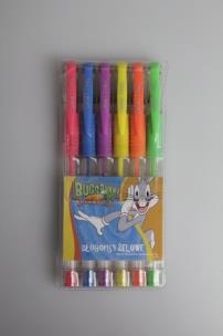 Opakowanie Długopisy żelowe brokatowe 6 sztuk