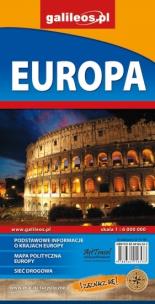 Okładka książki Europa - mapa administracyjno-drogowa 1:6 000 000
