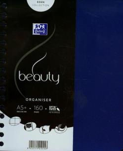Opakowanie Kołonotatnik A5 Oxford beauty Organiser w kratkę 160 kartek niebieski