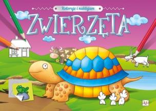 Okładka książki Koloruję i naklejam. Zwierzęta