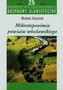 Okładka książki Mikrotoponimia powiatu włodawskiego