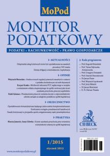 Opakowanie Monitor Podatkowy 1/2015