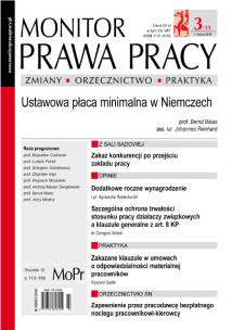 Opakowanie Monitor Prawa Pracy Nr 2015/03