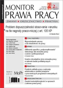 Opakowanie Monitor Prawa Pracy Nr 2/201