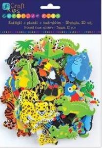 Okładka książki Naklejki z pianki  z nadrukiem Dżungla 100 szt