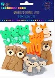 Okładka książki Naklejki z pianki  zwierzątka leśne 12 szt