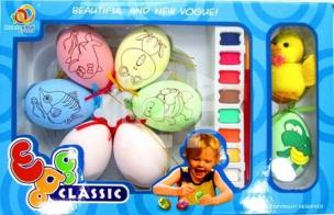 Opakowanie Pisanka 6 szt z akcesoriami do malowania + kurczaczek