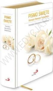 Okładka książki Pismo Św. ST i NT Ślub złocone brzegi kartek (OT)