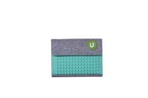 Opakowanie Pixelowy portfelik szaro/turkusowy