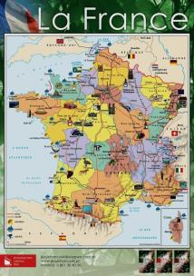 Opakowanie Plakat mapa kulturowa Francji