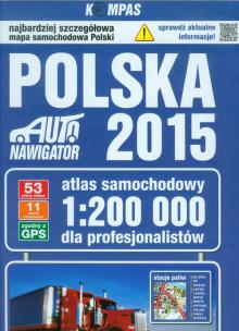 Okładka książki Polska 2015 Atlas samochodowy dla profesjonalistów 1:200 000