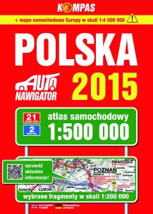 Okładka książki Polska Atlas samochodowy 1:500 000