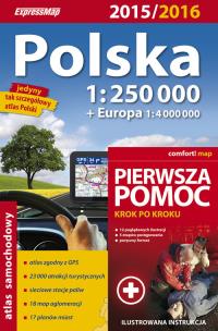 Opakowanie Polska Atlas samochodowy 1:250 000 + pierwsza pomoc