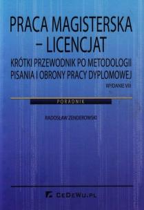 Okładka książki Praca magisterska. Licencjat.