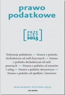 Okładka książki Prawo podatkowe 15.01.2015 BR
