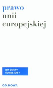 Okładka książki Prawo unii europejskiej 1.02.2015