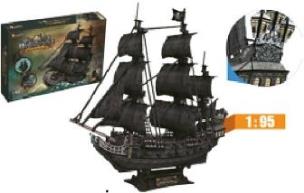 Okładka książki PUZZLE 3D DUZY ZESTAW OKRET PIRACKI BPZ-CUBIC FUN