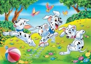 Okładka książki Puzzle dwustronne plus 101 Dalmatyńczyków 108