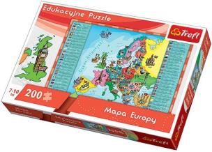Okładka książki Puzzle Edukacyjne Mapa Europy dla dzieci TREFL