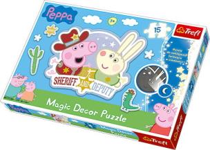 Okładka książki Puzzle Magic Decor 15 - Świnka Peppa TREFL