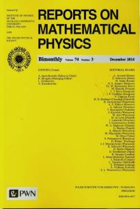 Opakowanie Reports on Mathematical Physics 74/3 2014