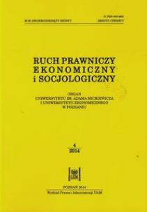 Opakowanie Ruch prawniczy ekonomiczny i socjologiczny 76/14/4