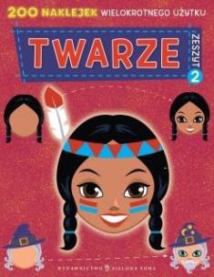 Okładka książki Twarze 200 naklejek. Zeszyt 2 Indianka