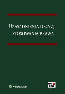 Okładka książki Uzasadnienia decyzji stosowania prawa