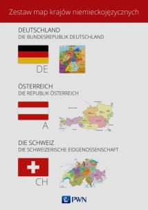 Opakowanie Zestaw plakatów mapy krajów niemieckojęzycznych