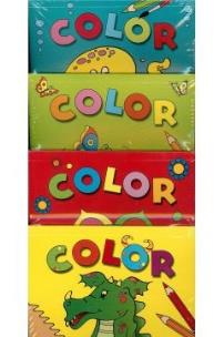 Okładka książki Zestaw Zwierzęta. 4 Kolorowanki niebieskie