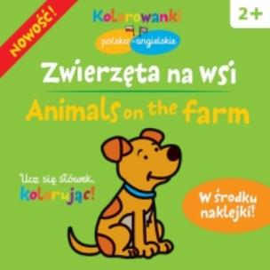 Okładka książki Zwierzęta na wsi. Kolorowanki pol-ang z nakl.