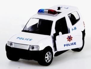 Opakowanie Auto metalowe światło/dźwięk Police