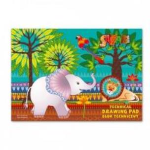 Opakowanie Blok techniczny A4/10K biały Safari 20szt