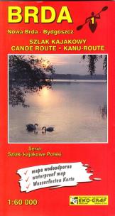 Okładka książki Brda mapa kajakowa 1:60 000