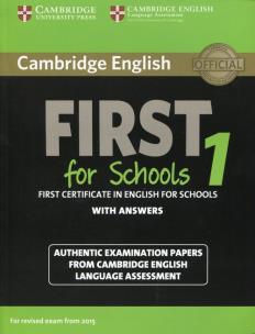 Opakowanie Cambridge English First for Schools 1 with answers