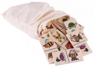 Opakowanie Domino zwierzątka w woreczku lnianym