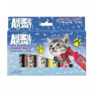 Opakowanie Farby witrażowe 6 kolorów Animal Planet Cute