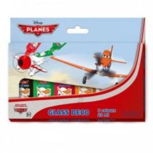 Opakowanie Farby witrażowe 6 kolorów Samoloty