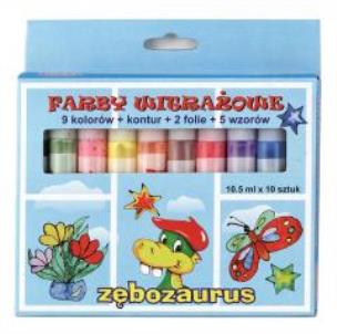 Opakowanie Farby witrażowe 9 kolorów TOMA