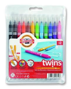 Opakowanie Flamastry Twins dwustronne 12 kolorów