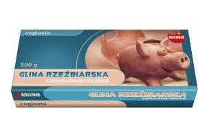 Opakowanie Glina rzeźbiarska samoutw. ceglasta 500g MONA