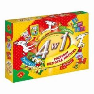 Opakowanie Gra 4w1 Koziołek Matołek Puzzle i 3 gry ALEX