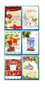 Opakowanie Karnet B6 Boże Narod. Hologram świeckie (10szt)MIX