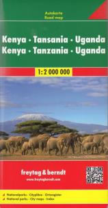 Opakowanie Kenia Tanzania Uganda mapa 1:2 000 000 Freytag & Berndt